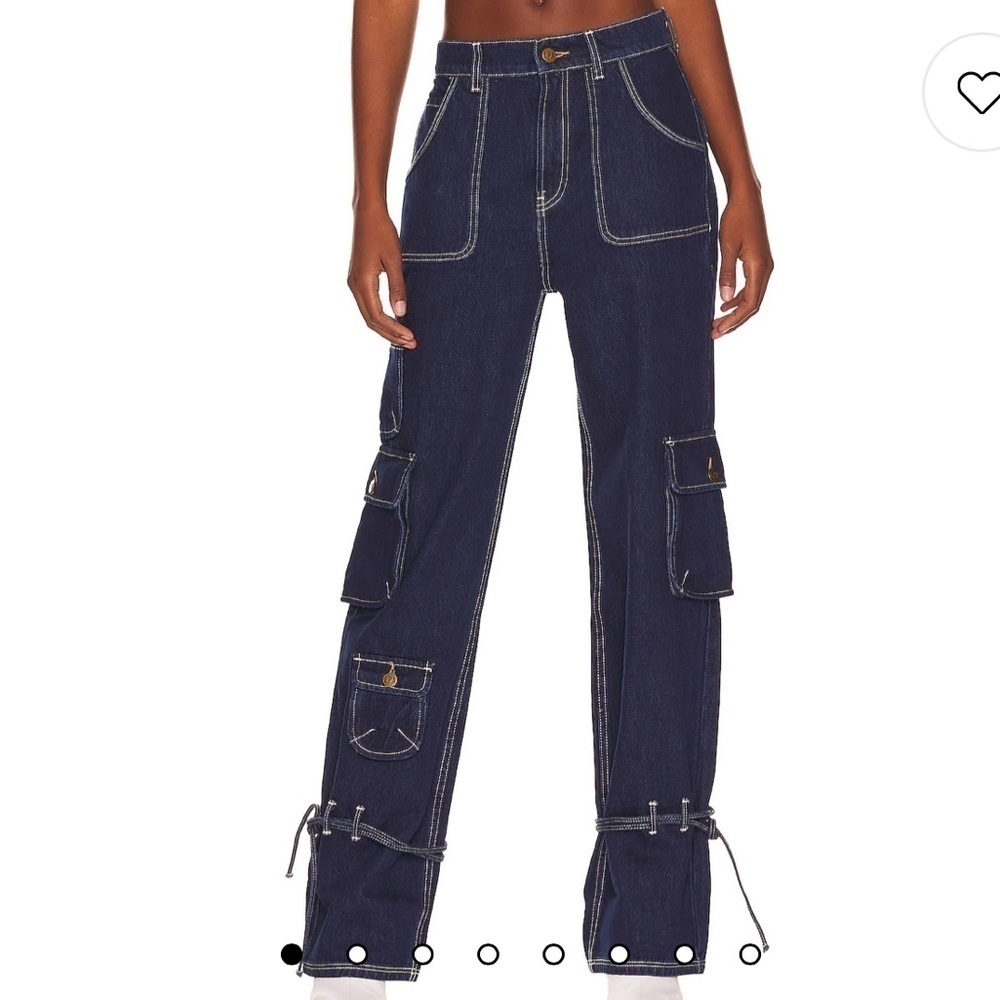 LPA Bea Mid Rise Barrel Cargo in Indigo Dark Rinse
Revolve - Picture 4 of 14